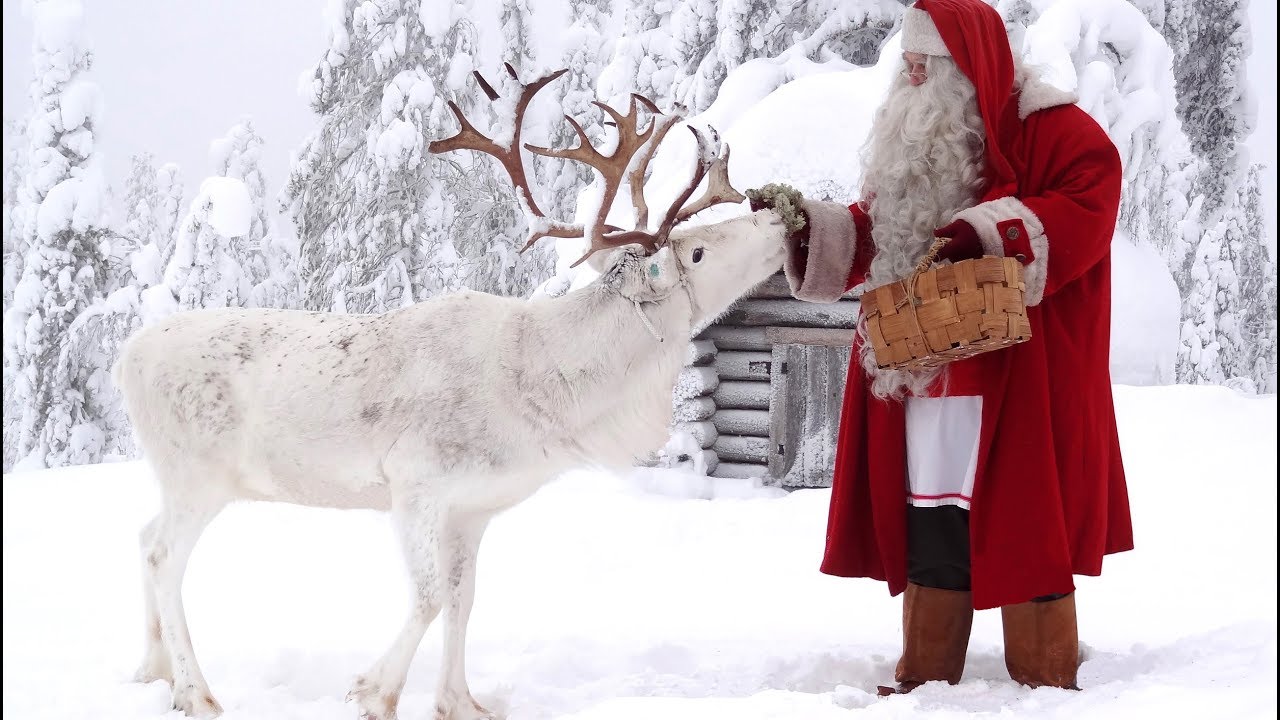 Foto de Pessoas Vila Do Papai Noel Na Lapónia Escandinávia Ao Pôr